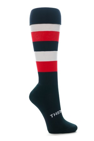 036 Black with White-Red Hoops