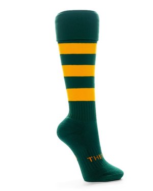 038 Bottle Green with Gold Hoops