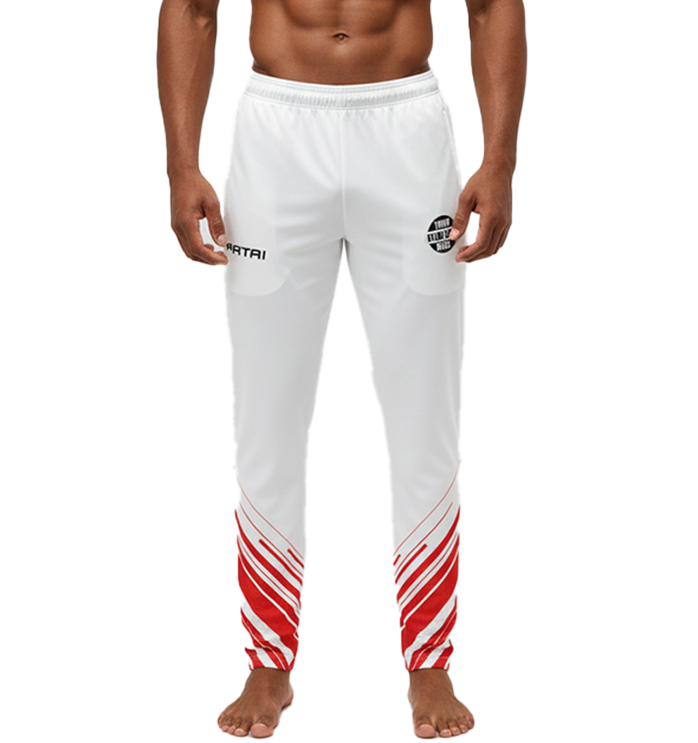 Pro Track Pants WHITE FRONT 2