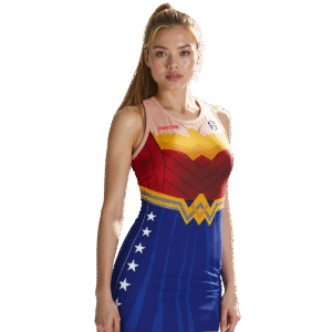 Pro Sublimated  Super Hero Netball Dress - Full Back
