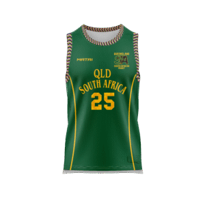 QLD South African - Elite Sublimated Basketball Singlet - Ribbed