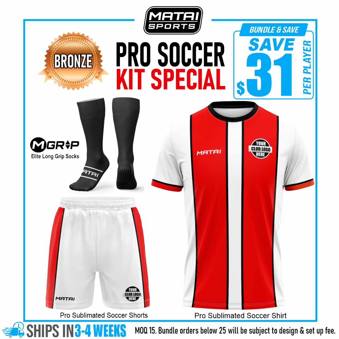 1 Pro Soccer Kit Bundles - BRONZE White