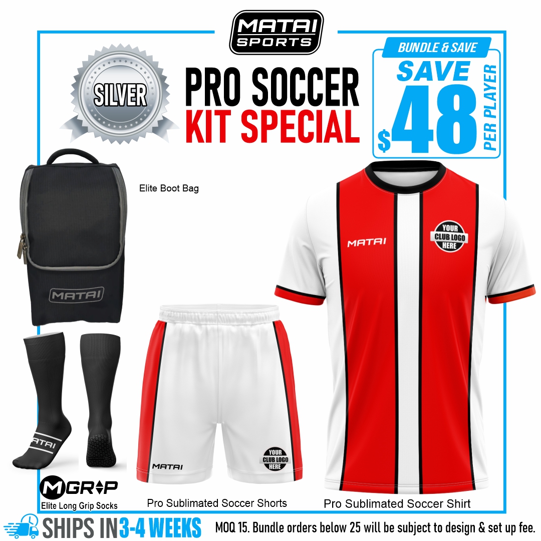 2 Pro Soccer Kit Bundles - SILVER White