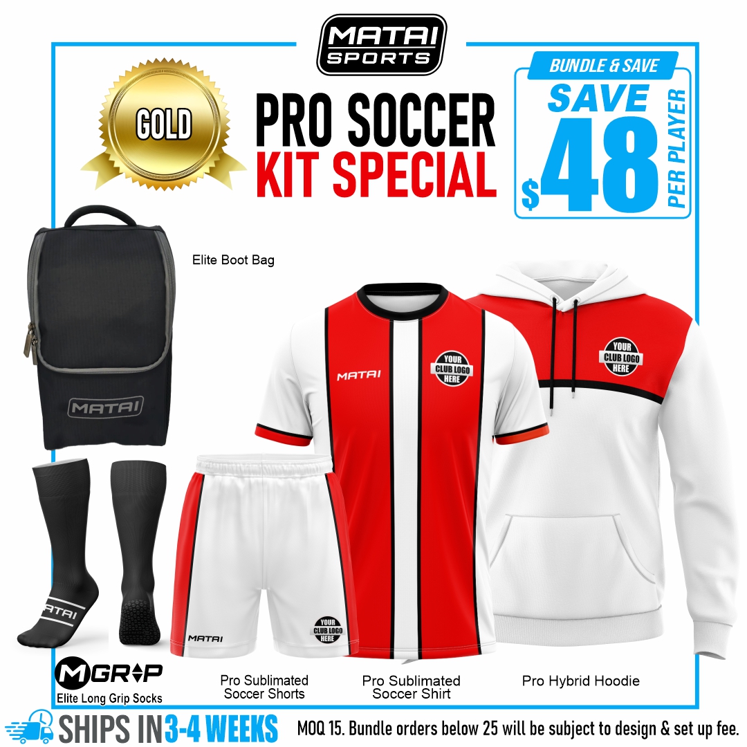 3 Pro Soccer Kit Bundles - GOLD White