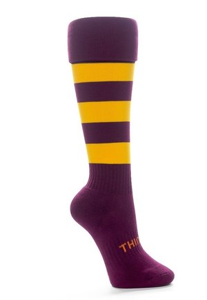 041 Maroon with Gold Hoops