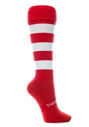 046 Red with Whjite Hoops