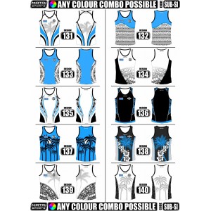 Sublimated Women's Touch/Tag Fitted Long Singlet- Racer Back