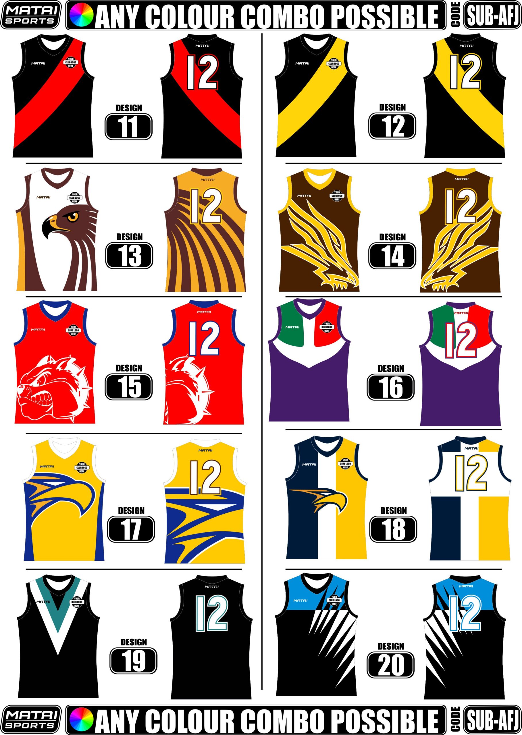 AFL Jumper Design Catalogue 2