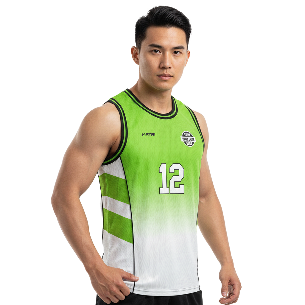 Elite Basketball Singlet FRONT WHITE 1