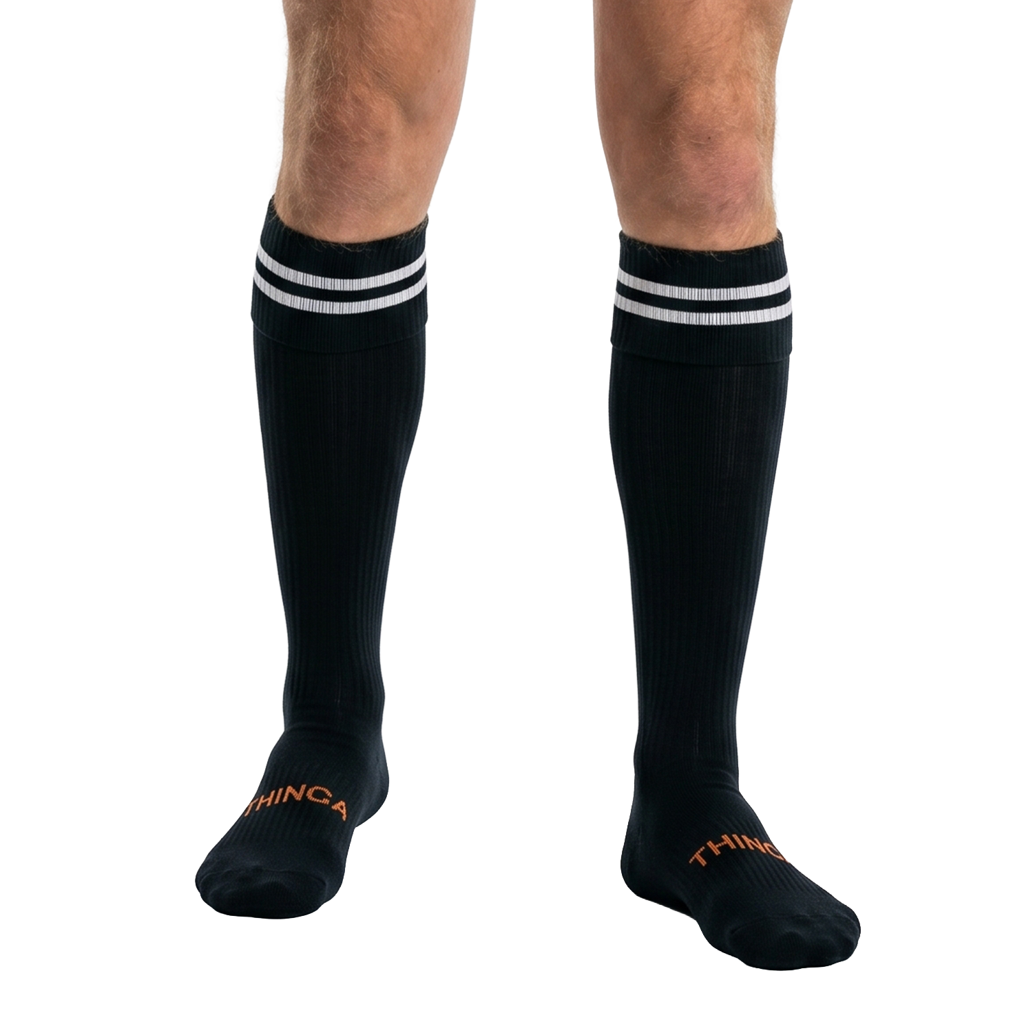 Thin Skin  Football Socks - Striped Top (6 Pack)