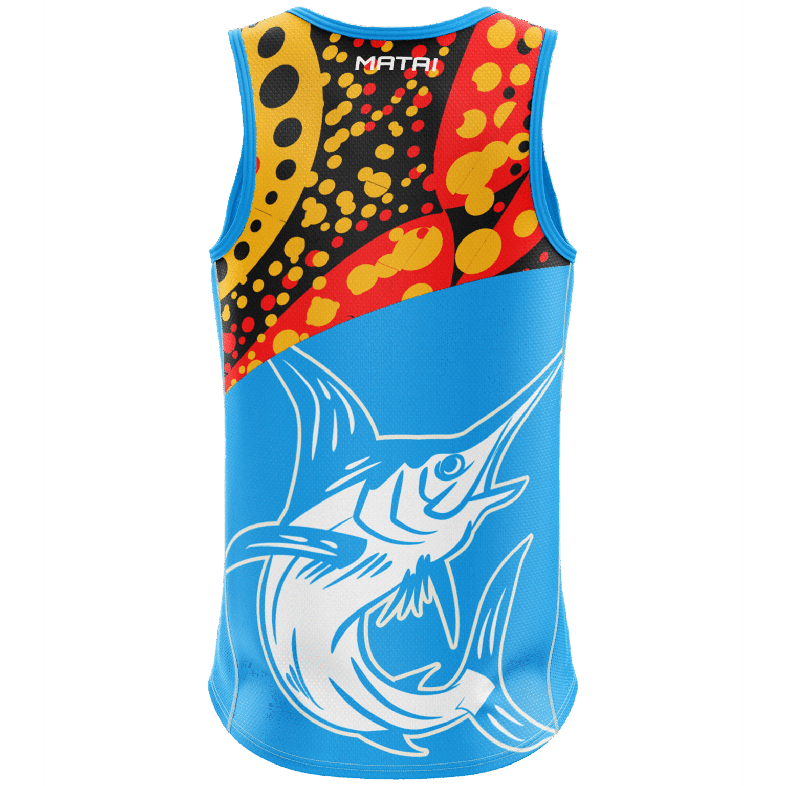 Singlets Fish Pro Sublimated Fishing Singlet - Indigenous | Matai Sports