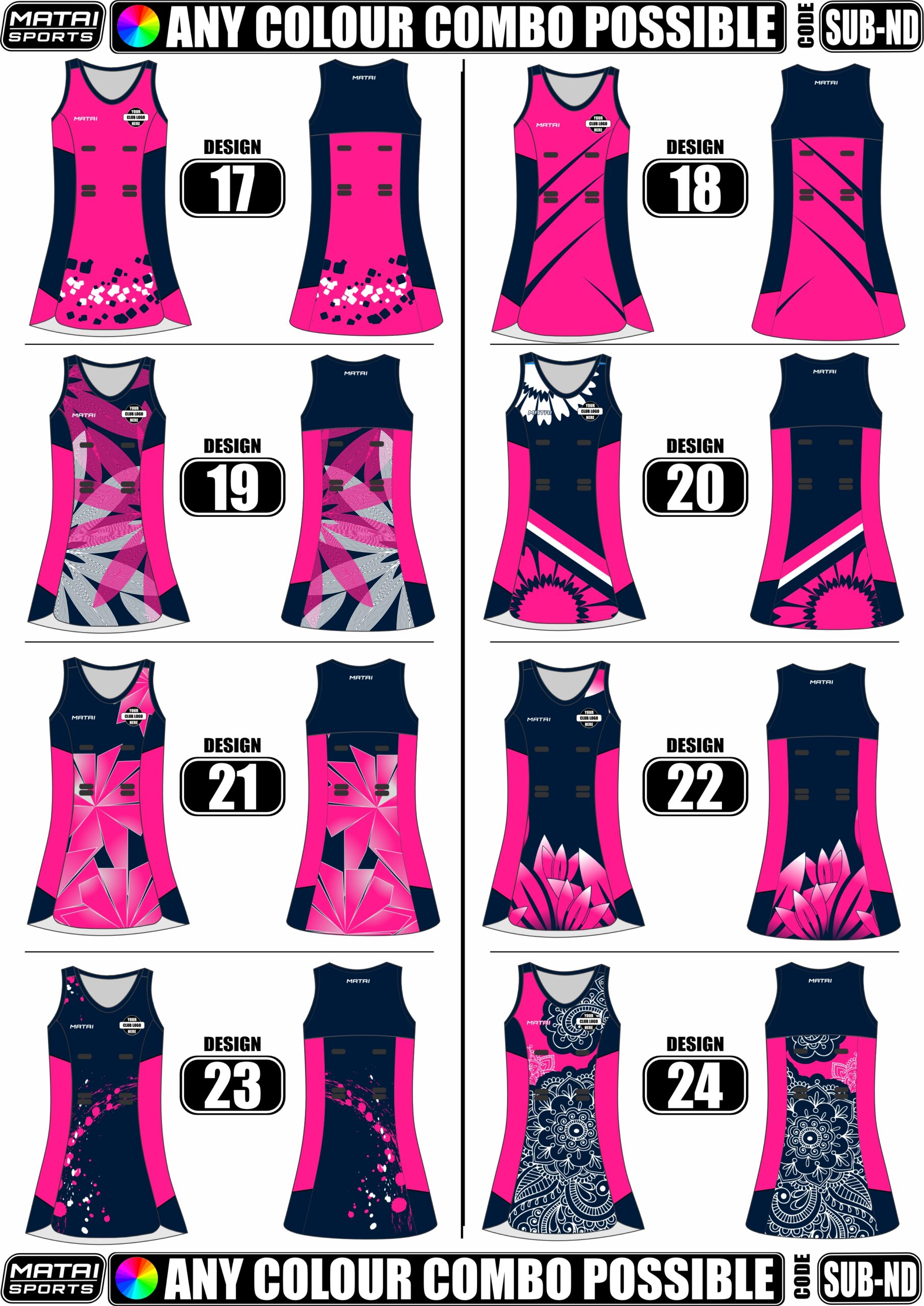 17 - 24 Sub Netball Dress 2020