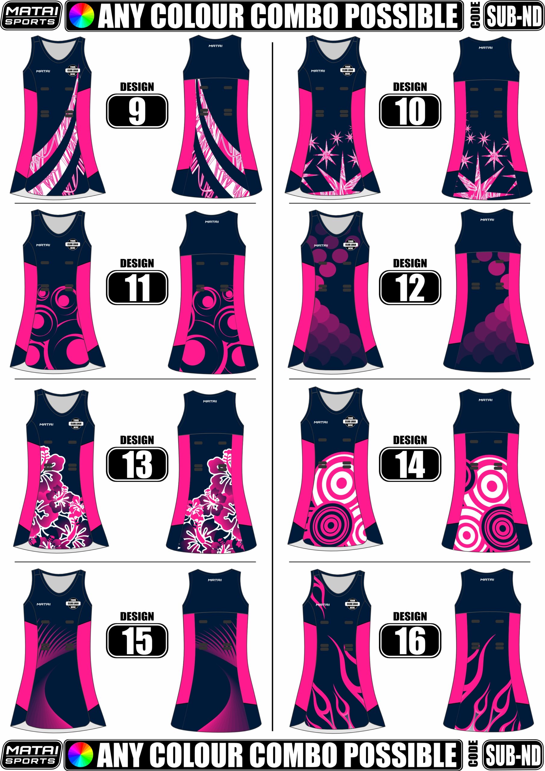9 - 16 Sub Netball Dress 2020