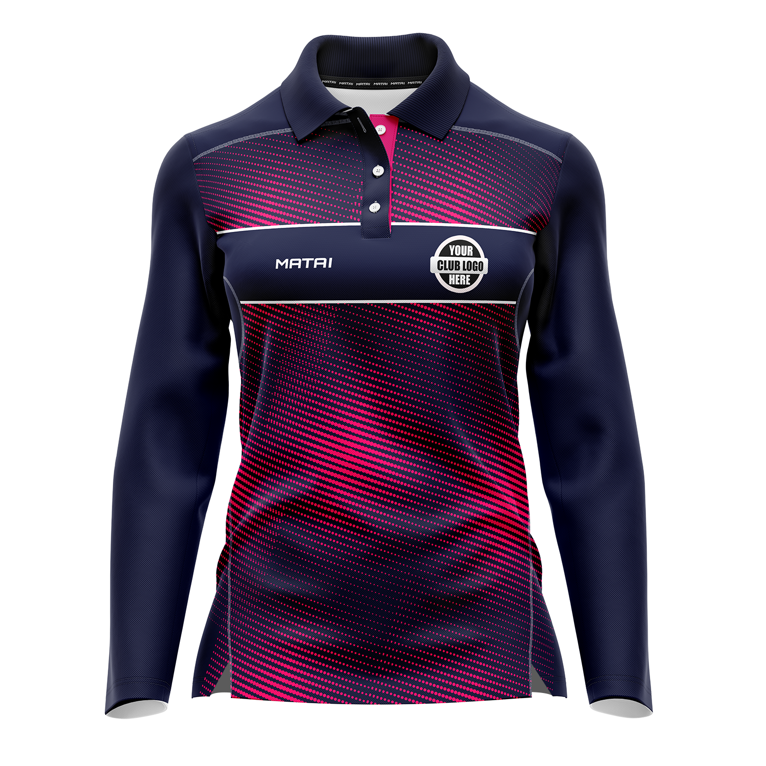 PFPOLW Performance Sublimated Polo Shirt LS Womens F