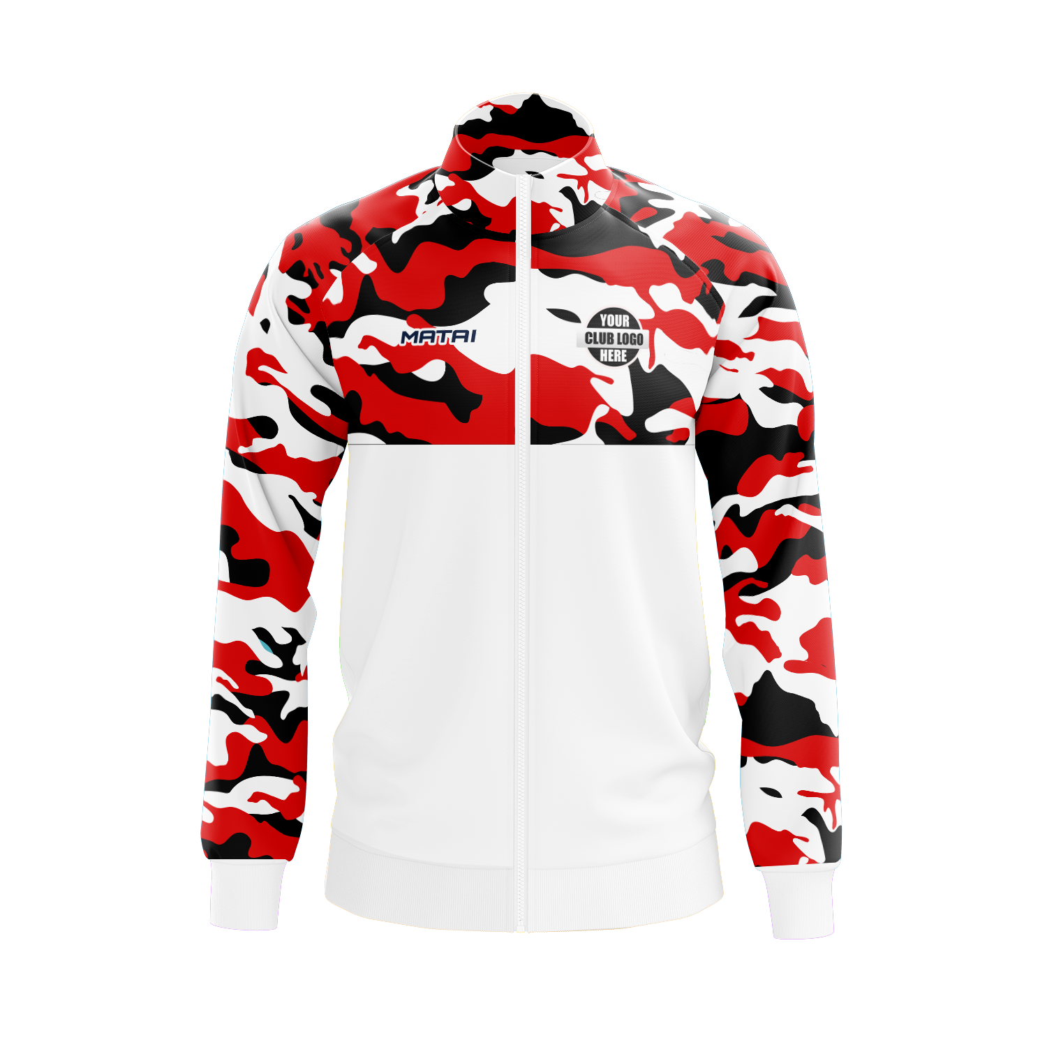 Pro II Subli Track Jacket Fleece WHITE PNG