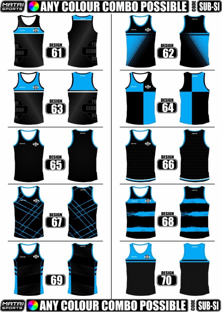 Pro Sublimated Touch/Tag Singlet/Muscle - V Neck | Matai Sports