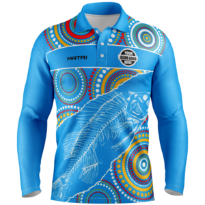 Pro Sublimated Long Sleeve Polo Shirts Raglan Sleeve - Indigenous