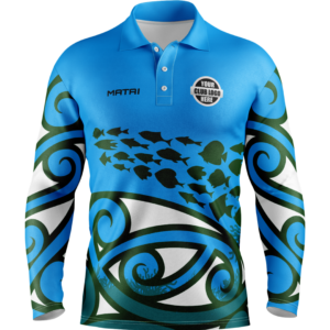 Pro Sublimated Long Sleeve Polo Shirts Raglan Sleeve - Maori