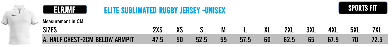 ELRJM-Elite sublimated Rugby Jersey-Unisex