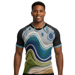 Elite Sublimated Rugby Jersey - 'Respect' by Tilli Baker - Unisex Indigenous
