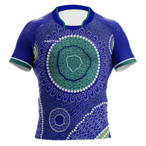 Elite Sublimated Rugby Jersey - 'Community Gathering' by Zartisha Davis - Unisex Indigenous