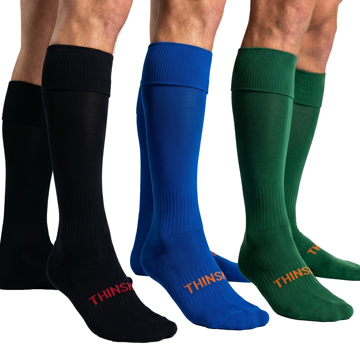 Thin Skin Plain Socks (6 Pack)