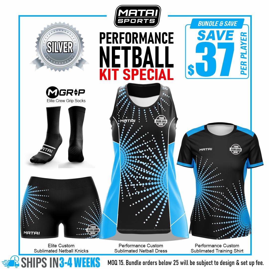 1 SILVER Performance Netball Dress 2