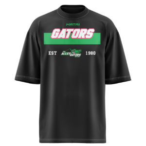 PBC Alleygators  - Core Oversize Cotton Shirt-Black-Pink
