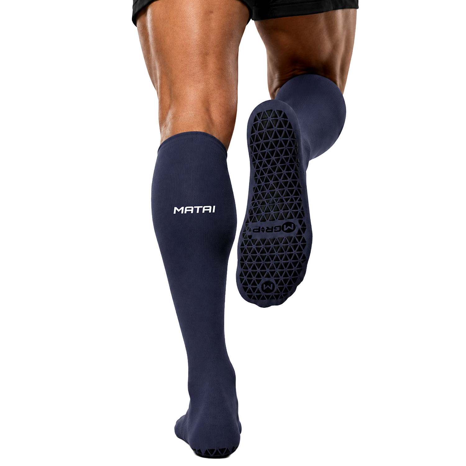 Matai Elite Long Grip Socks - Navy