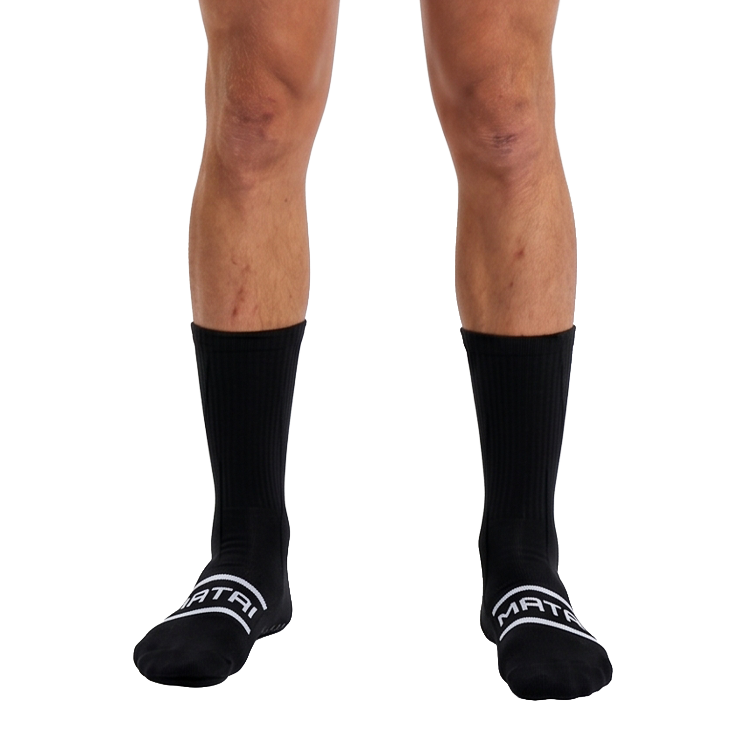 Elite-Grip-Crew-Socks-Black-Front