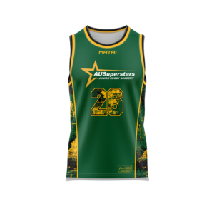 AUSuperstars - Elite Basketball Singlet - Ribbed
