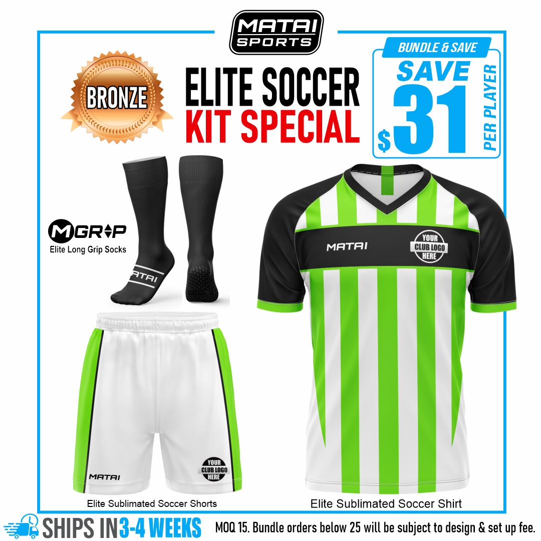1 Elite Soccer Kit Bundles - White BRONZE
