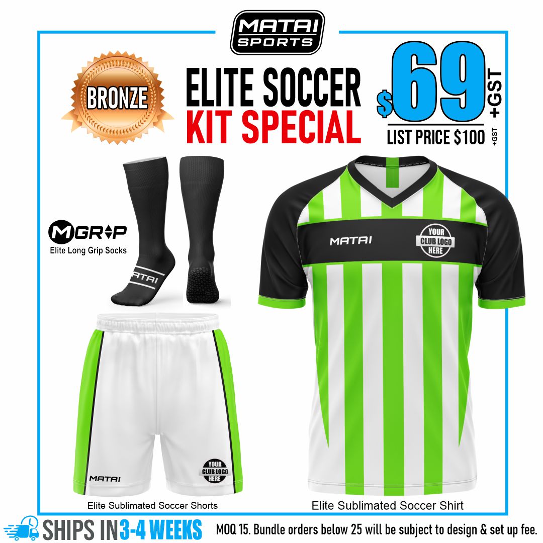 1 Elite Soccer Kit Bundles - White BRONZE