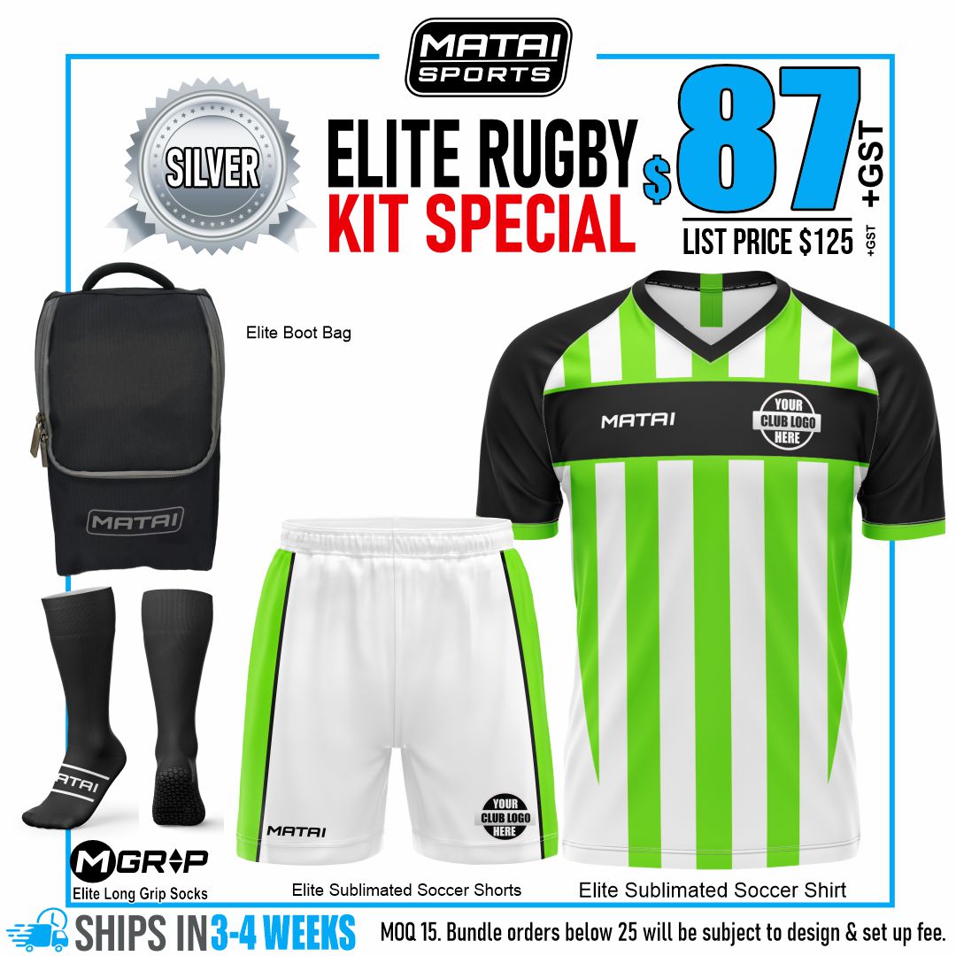 2 Elite Soccer Kit Bundles - White SILVER