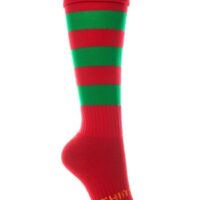 red-with-green-hoops