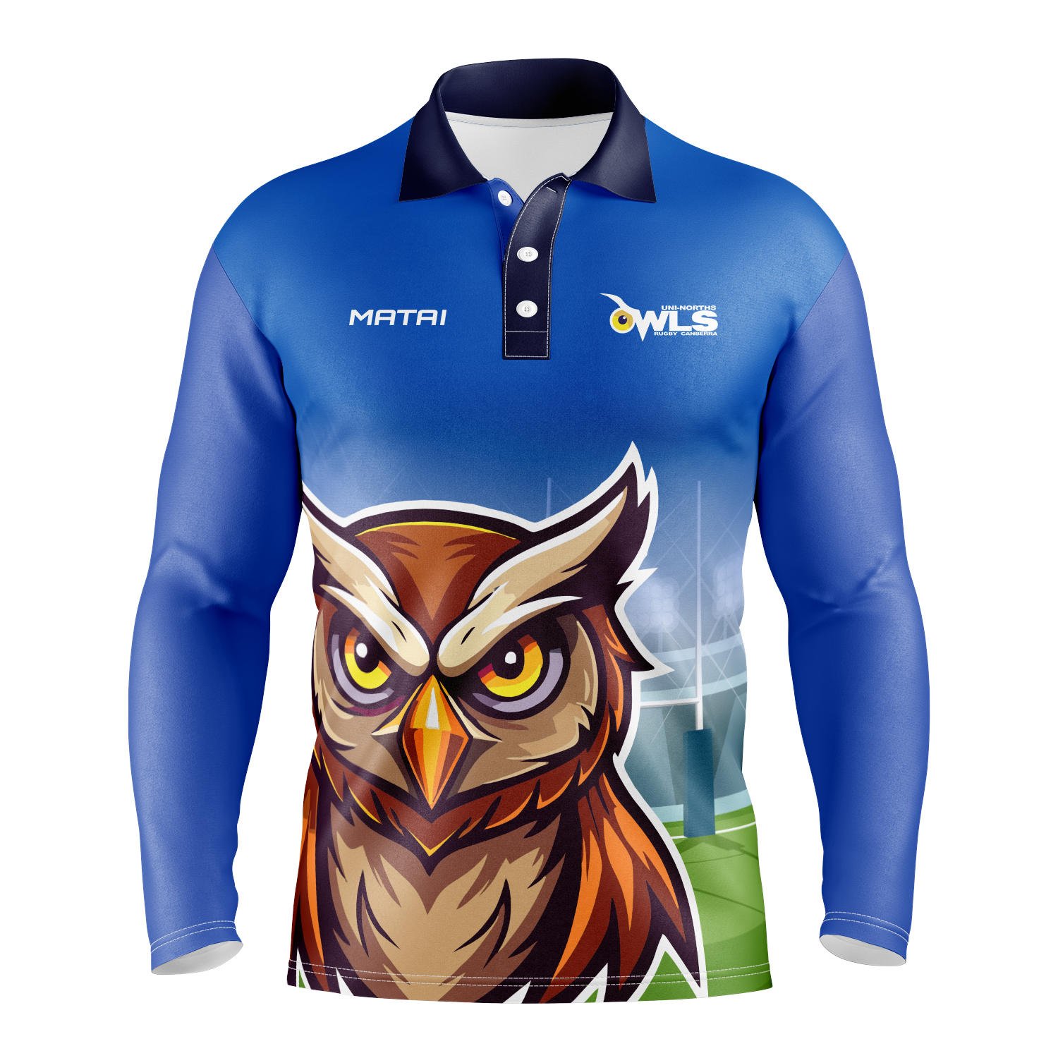Owls PRO SUBLIMATED FISHING SHIRT OP2 front PNG