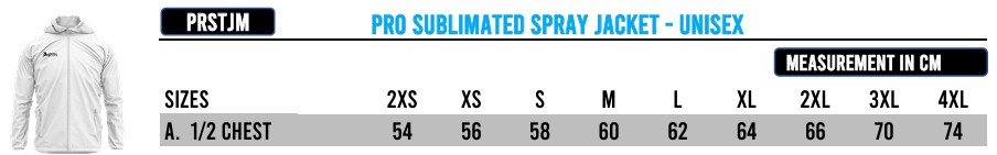 PRSTJM-Pro Sublimated Spray Jacket